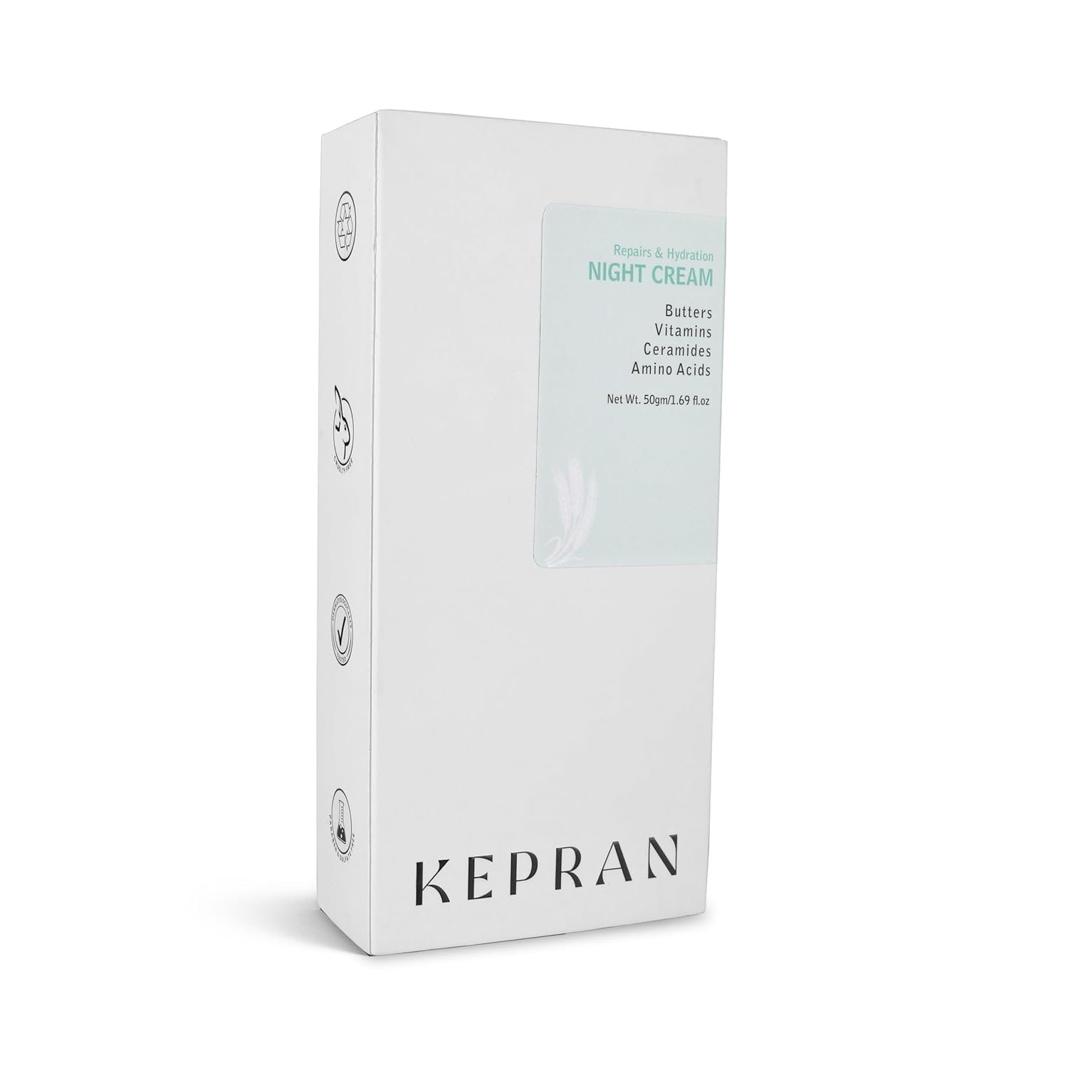 Repairs & Hydration Night Cream, 50g, with Butters, Vitamins, Ceramides, Amino Acids