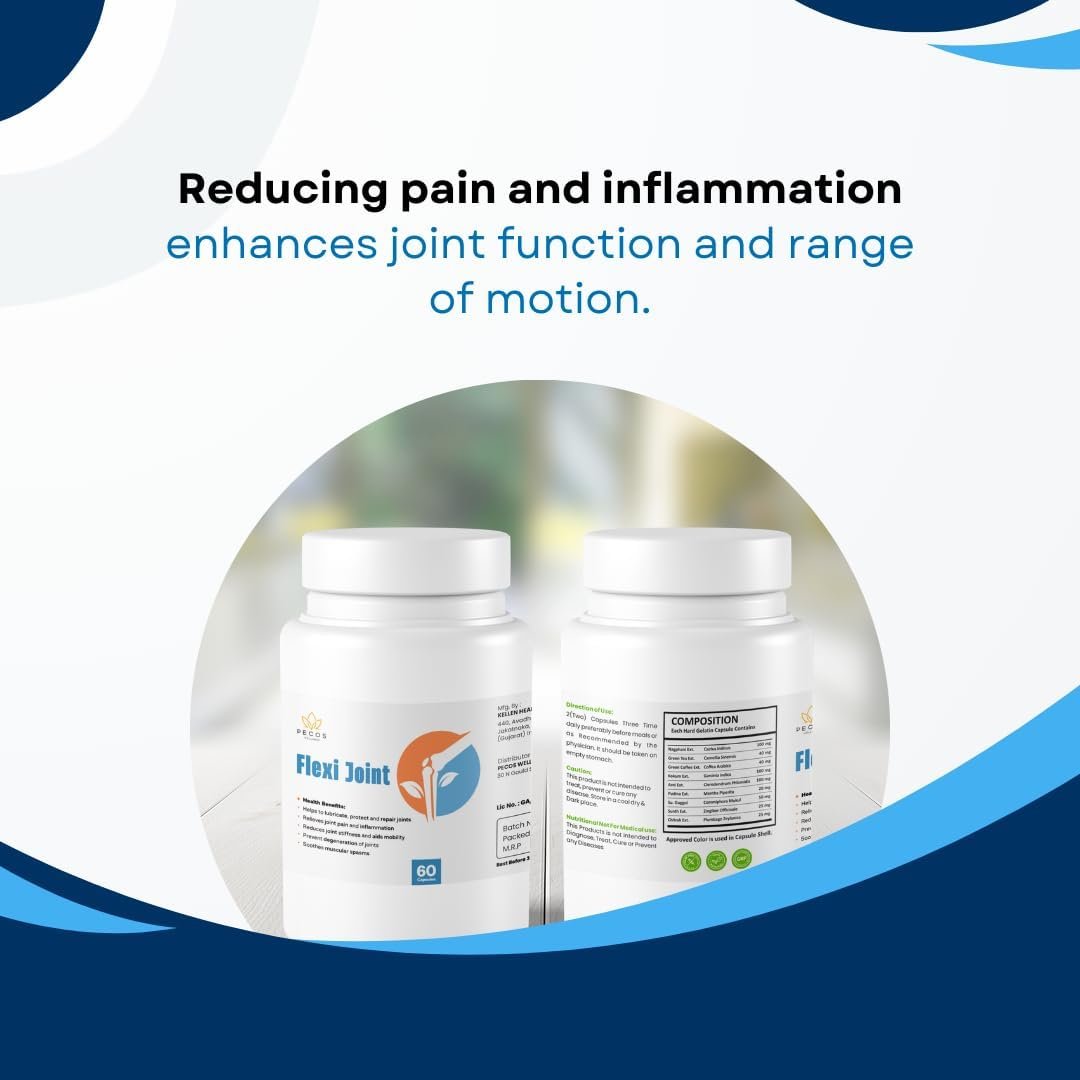 Flexi Joint Supplement for Joint Health, 60 Capsules, Supports Mobility and Joint Protection