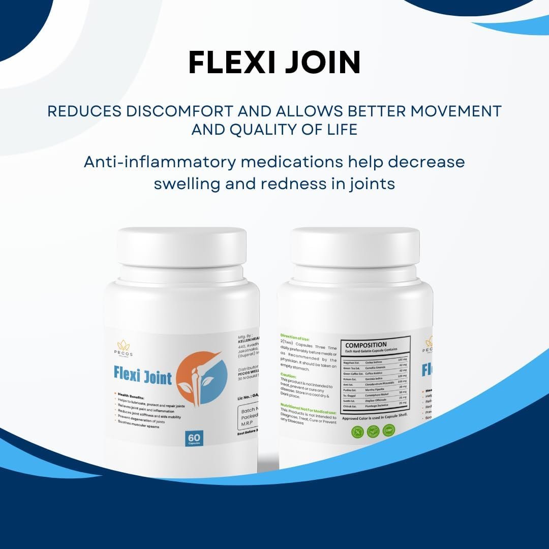 Flexi Joint Supplement for Joint Health, 60 Capsules, Supports Mobility and Joint Protection